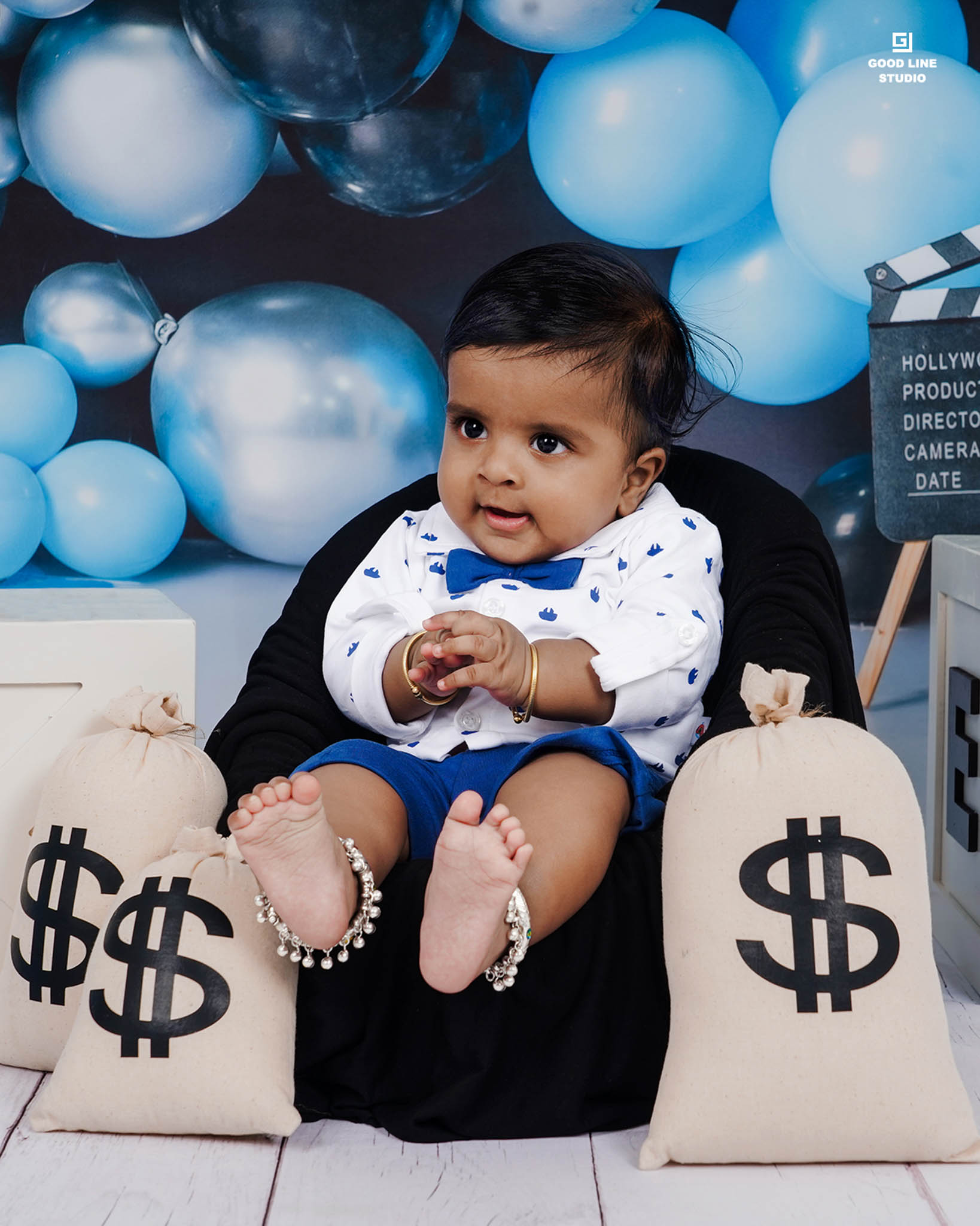 Baby playing with toys