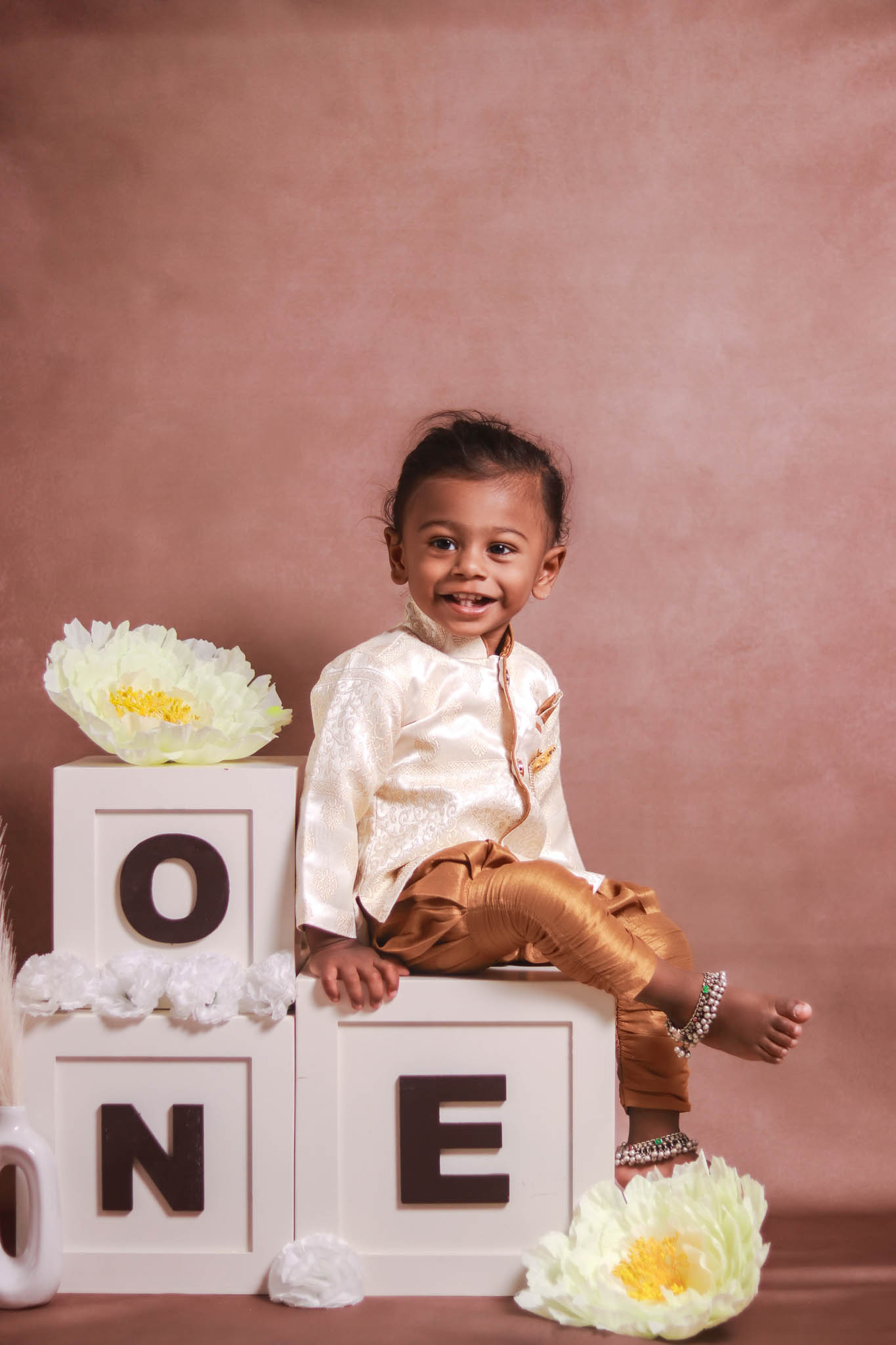 First birthday baby photography in Madurai