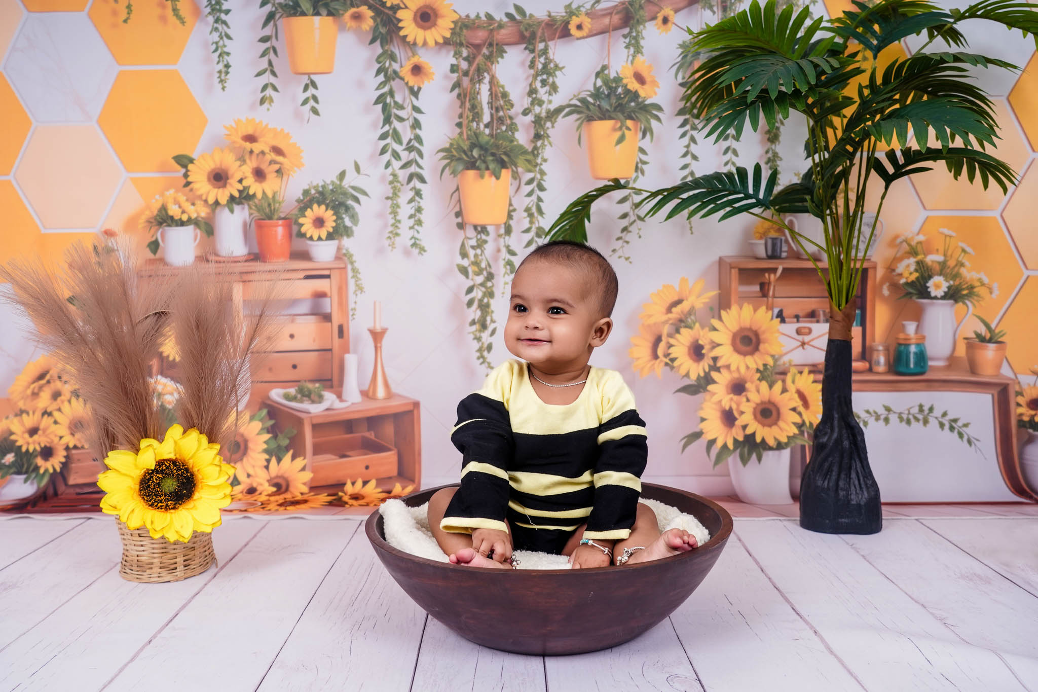 Sun themed baby shoot in Madurai