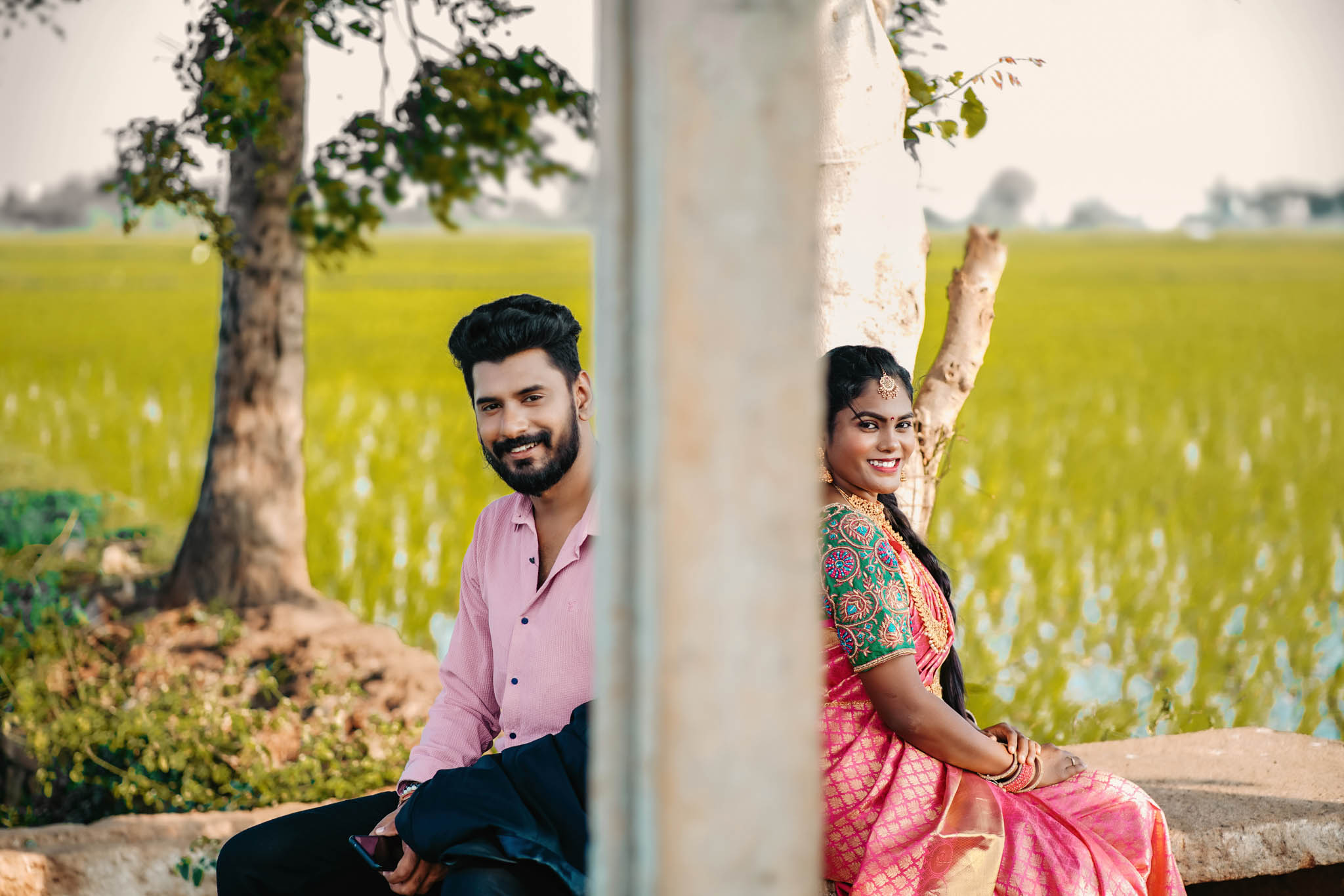 Candid engagement moment