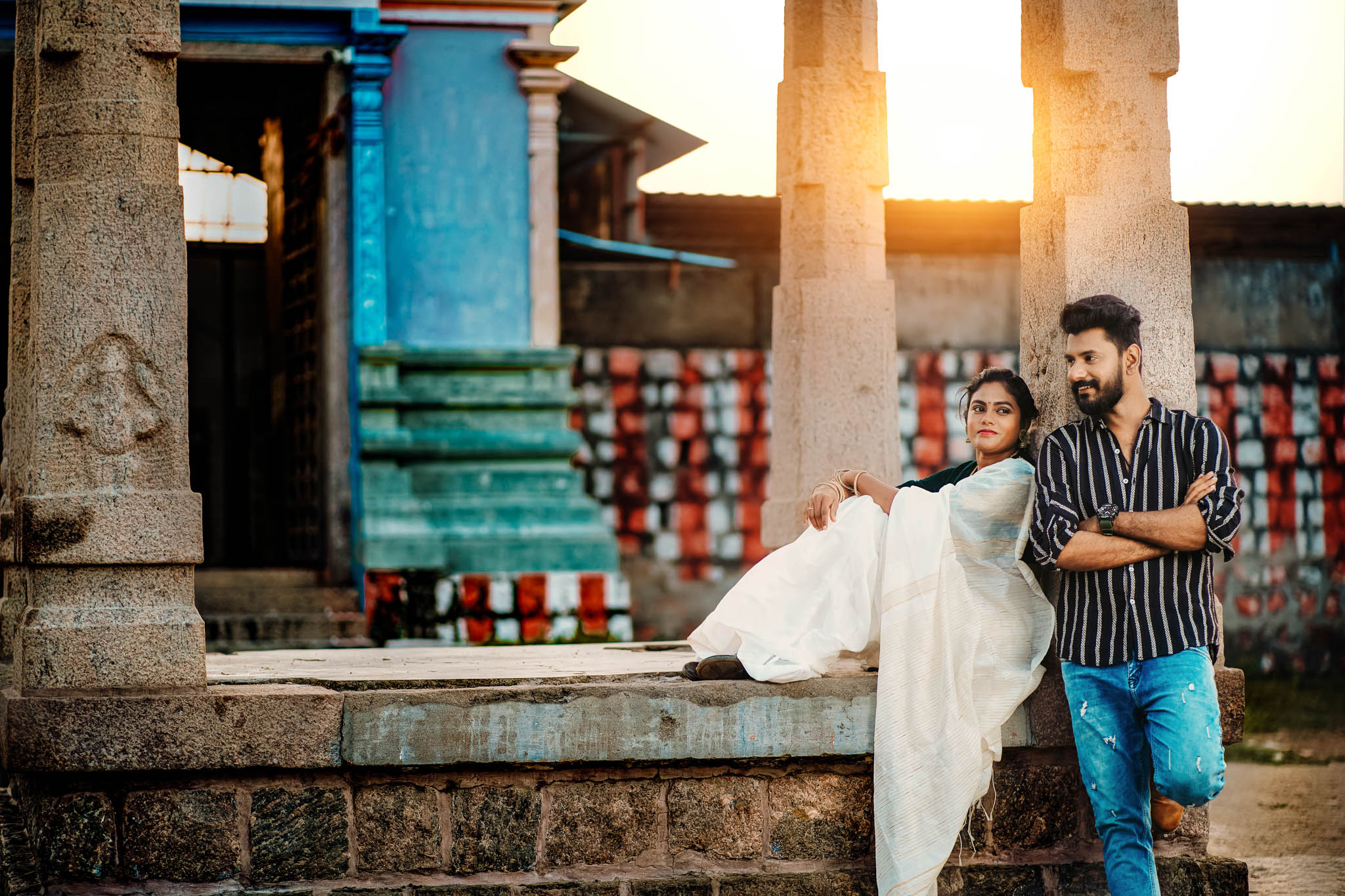 Wedding rituals at temple