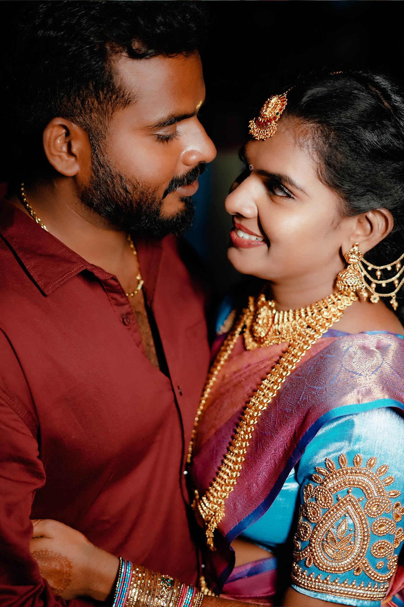 Bride laughing candidly